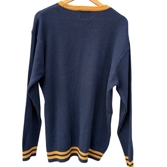 Navy Midshipman Uscape R blue brown sweater Recycled material Size XL - Picture 2 of 6